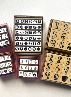 【现货】日本aitag stamp 爱工房印章 数字字母印章自由组合手帐