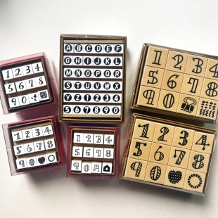 【现货】日本aitag stamp 爱工房印章 数字字母印章自由组合手帐