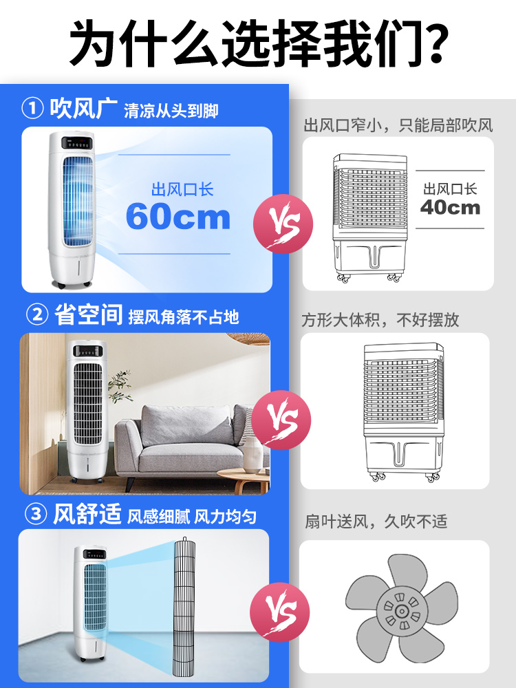 定制空调扇家用冷风机制冷风扇宿舍小型移动水冷卧室小空调工业冷