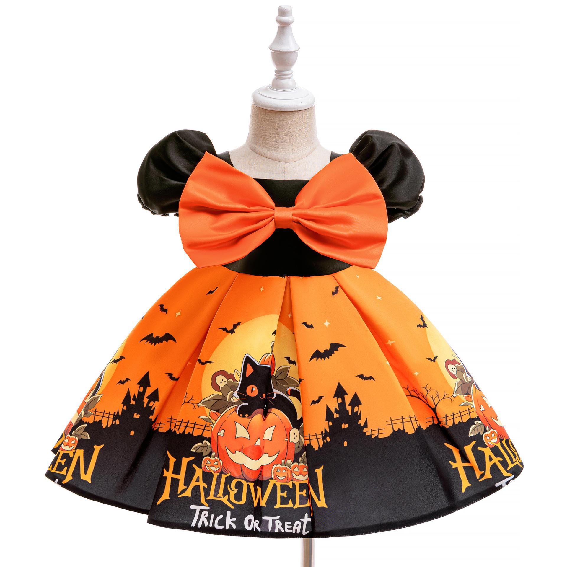 万圣节南瓜城堡女 巫婆连衣裙Halloween dress派对角色扮演礼服装