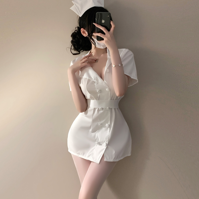 臻媚纯欲护士制服大码性感内衣女