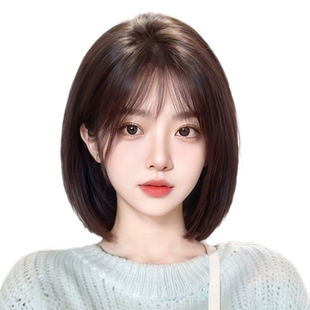 假发全头套女真人发丝递针蕾丝中长发全真自然光头专用短发假发套