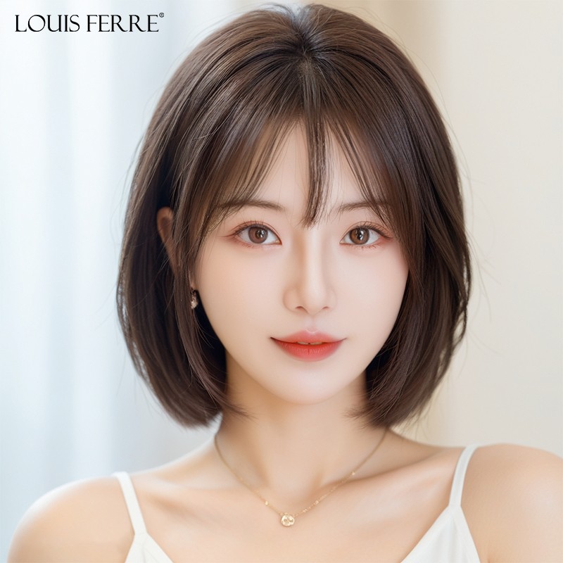 全真發自然雙遞針短發空氣劉海