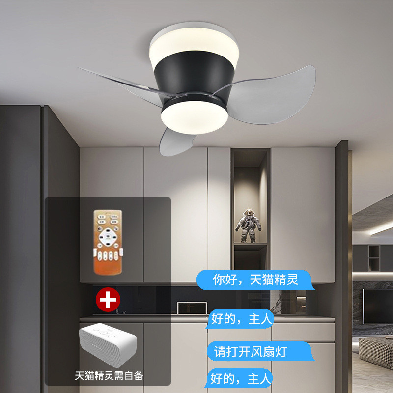 2025年新款吊扇灯吸顶儿童房卧室家用阳台过道餐厅静音小型风扇灯