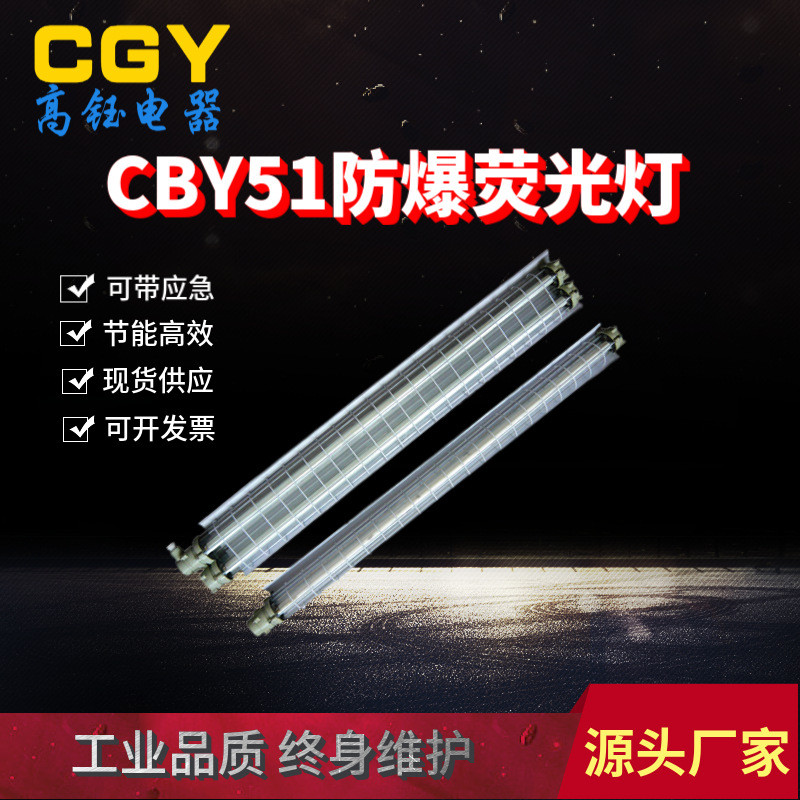 CBY51防爆双管荧光灯带蓄电池应急90分钟
