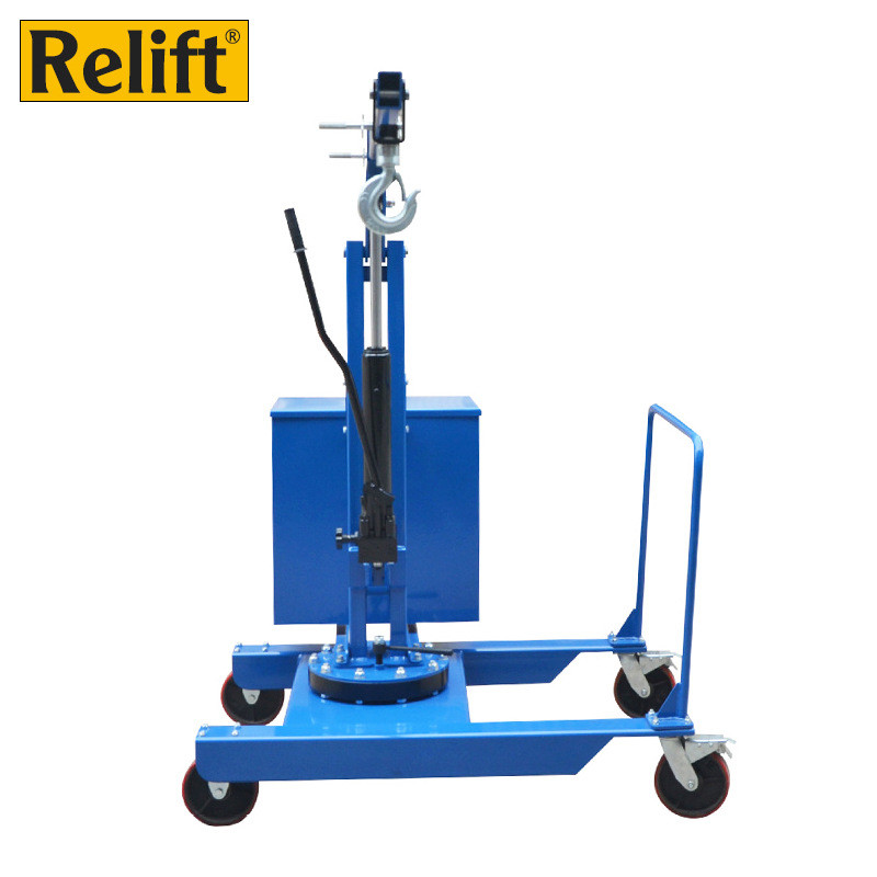 热销relift配重式吊机吊车hlc550手动液压移动旋转装卸吊钩吊架起
