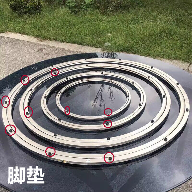 转盘底座配件脚垫餐桌不锈钢转盘专用防滑垫子 胶粒轴承脚垫 包邮
