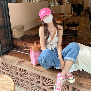 ins性感法式甜美蕾丝吊带外穿背心辣妹韩版美背抹胸内搭运动内衣