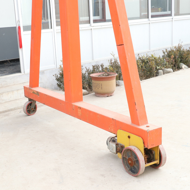 热销可拆卸简易小型龙门架起重机手推移动带2吨万向轮电动葫芦龙