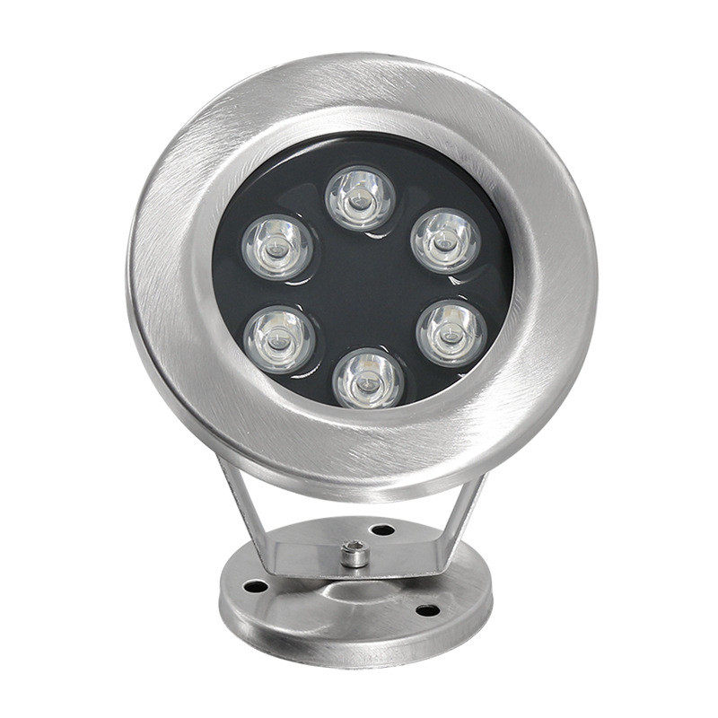 热销泳池喷泉水下灯ip68水池假山涌泉水景dmx512不锈钢七彩rgb水