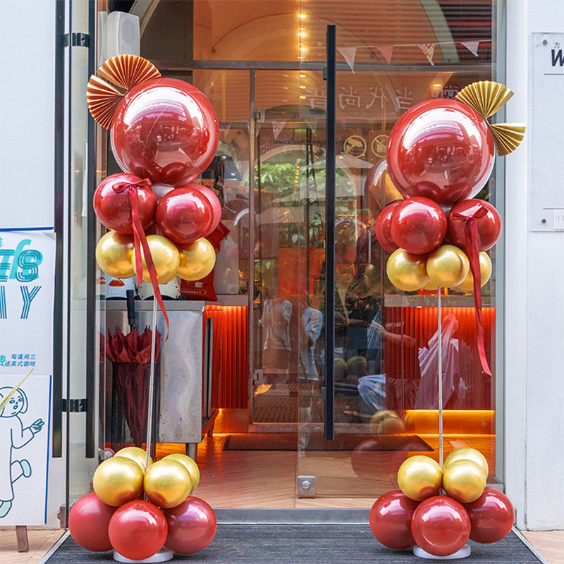 商场店铺开业装饰气氛布置地飘气球批发立柱支架落地路引周年店庆