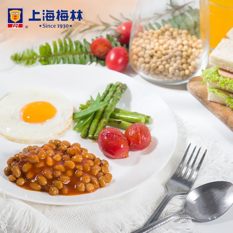 梅林茄汁黄豆罐头425g*5罐装方便下饭菜焗豆番茄罐头即食蔬
