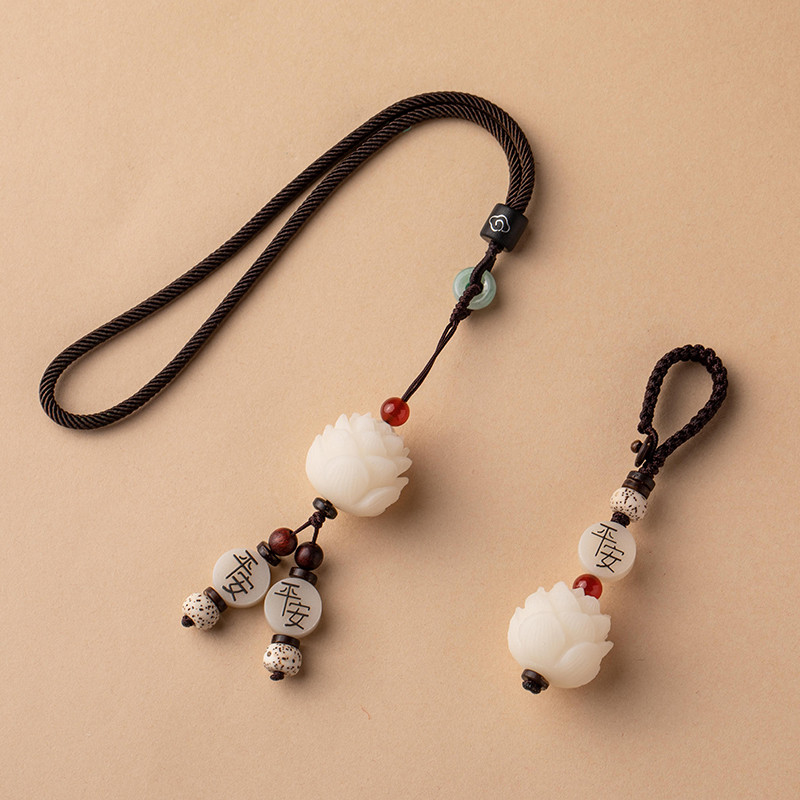 【天师祝福】开平安护身光符菩提根莲花汽车挂件平安车内饰品