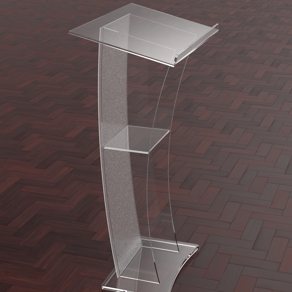 亚克力演讲台咨客台台主持台婚庆司仪会议透明灯光讲台