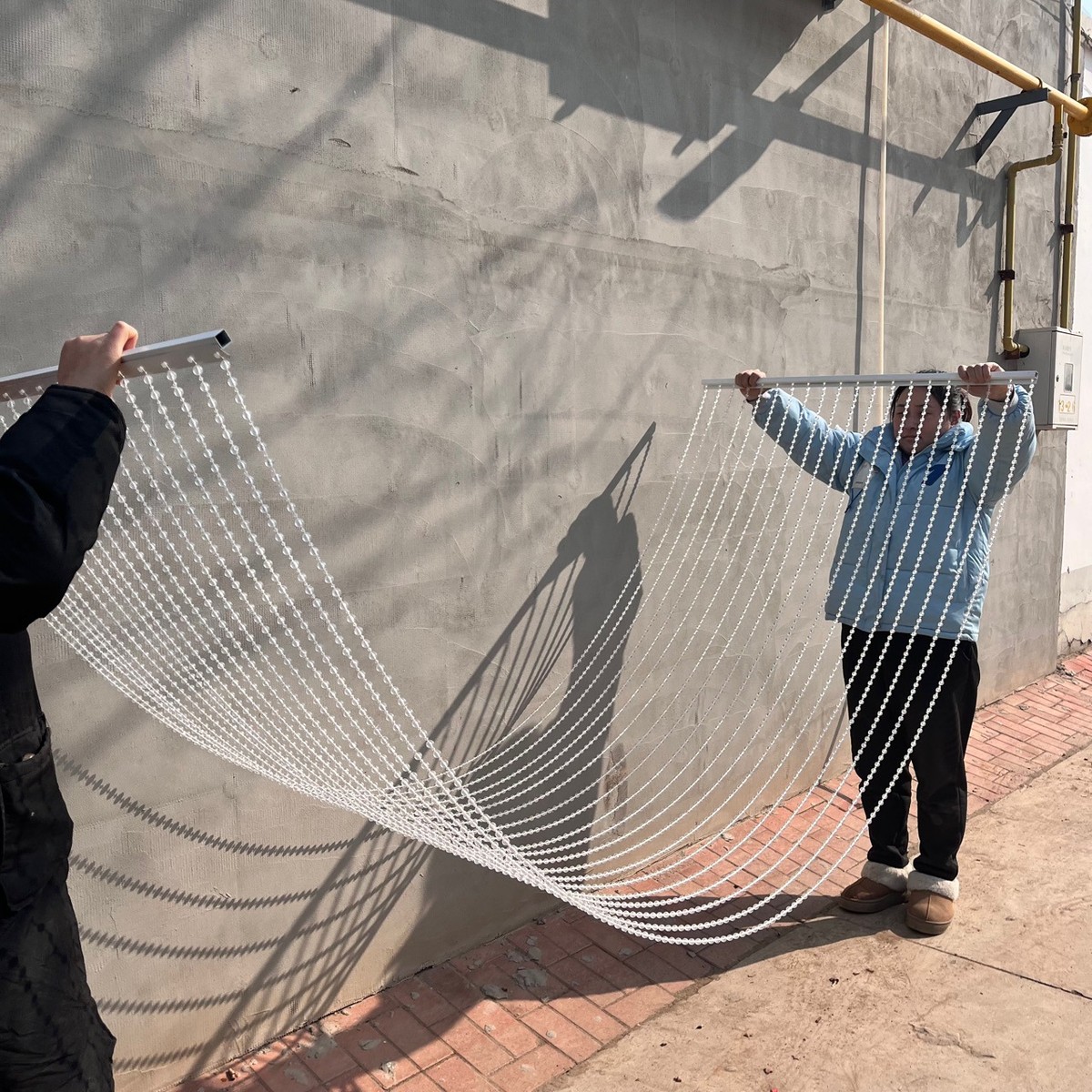 新婚庆道具亚克力珠帘吊顶水晶韶华路引韩式婚礼堂波浪吊顶装饰灯