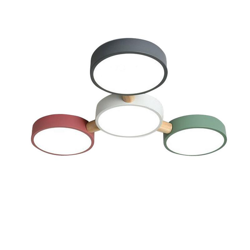 北欧个性圆形现代简约北欧灯具客厅卧室书房灯创意儿童房led吸灯