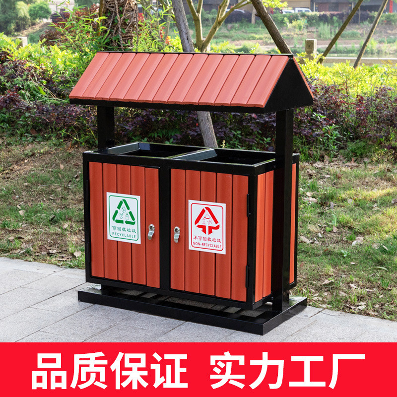 4txn批发大号不锈钢户外垃圾桶室外果壳箱小区分类垃圾桶景区公