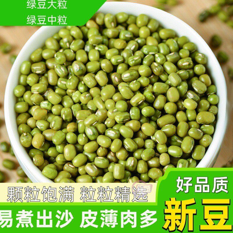 新货大绿豆新货500g夏天解暑小绿豆汤粥云南农家五谷杂粮粒粒饱满