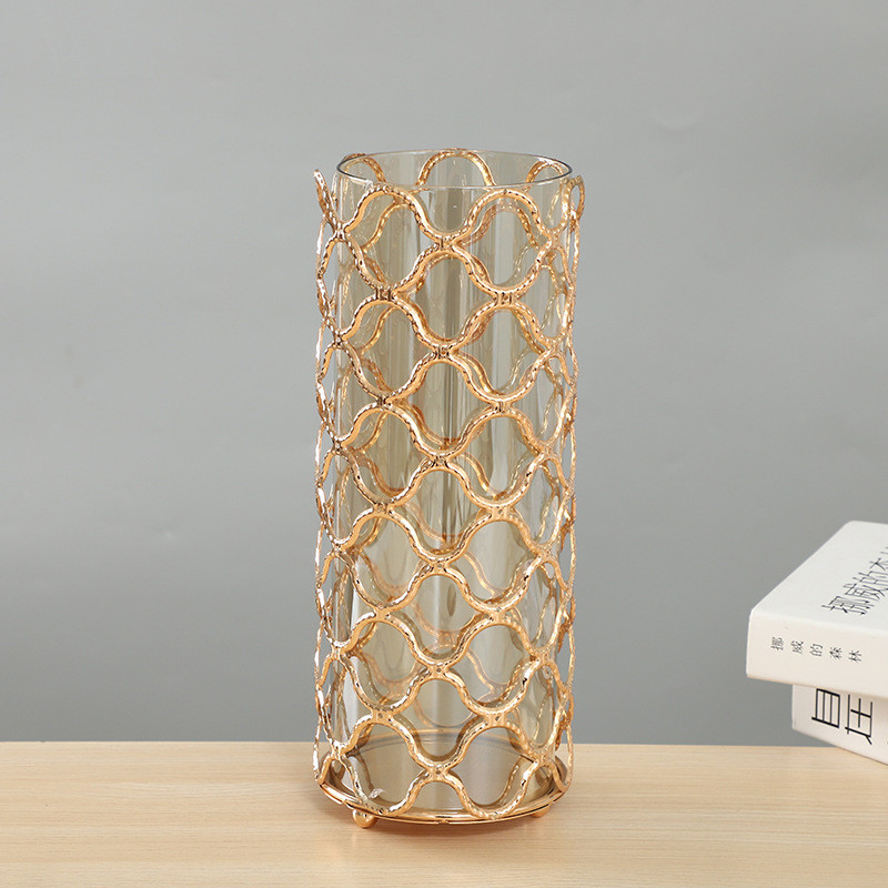 款透明玻璃花瓶水养插花器北欧客厅矮创意宽口装饰摆件玻璃花瓶