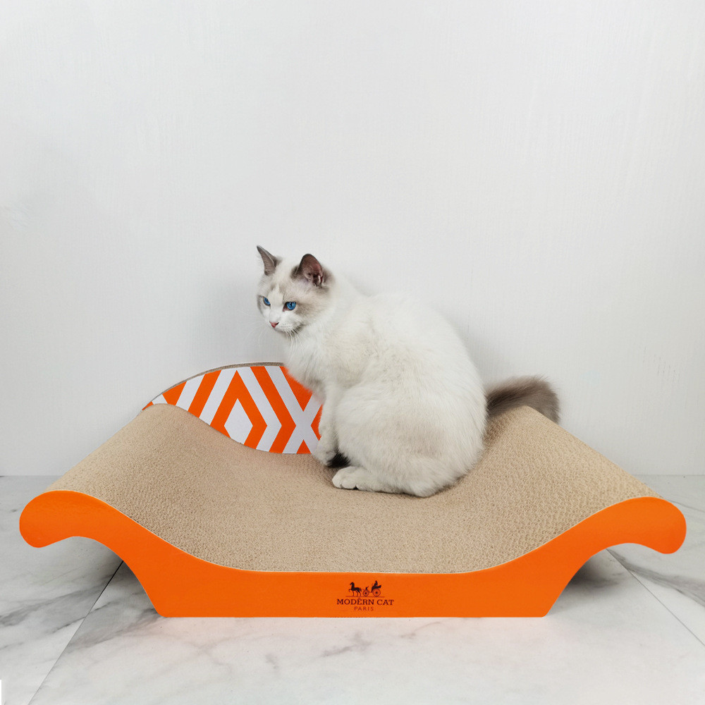 热销【工厂现货】icle-肥猫宽大磨瓦楞纸猫抓板猫沙发特大高端爪
