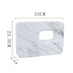 园艺陶瓷插花瓶北欧大理石纹工艺摆件家居客厅装饰四方形镂空创意