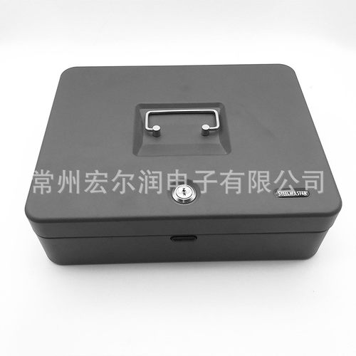 热销现金盒上开锁灰色配置安全线锁孔直供厂家