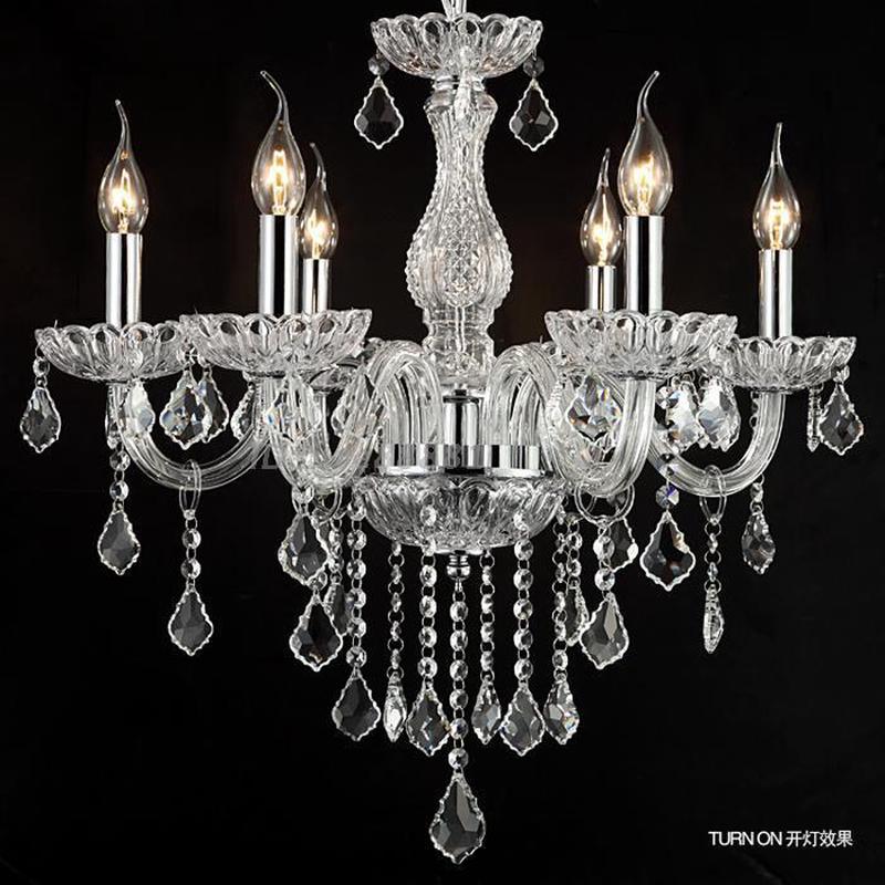 别墅水晶灯轻奢客厅吊灯现代简约led餐厅灯美式蜡烛欧式卧室灯具