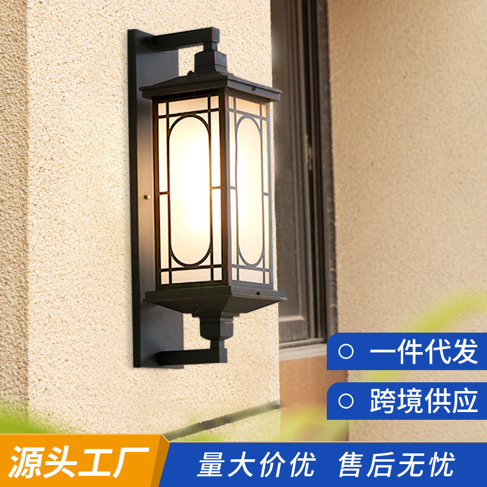 户外壁灯LED新中式别墅户外阳台花园庭院室外花园大门防水壁灯