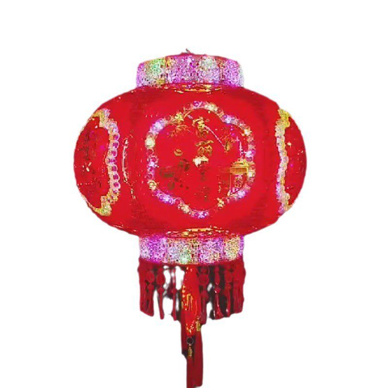 新款装饰走马灯旋转灯笼新年阳台乔迁七彩福字结婚春节红灯笼批发