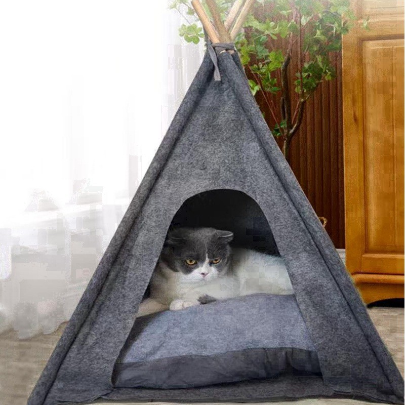宠物帐篷猫窝冬天保暖半封闭猫房屋舍猫咪批发猫狗垫现货皮睡觉