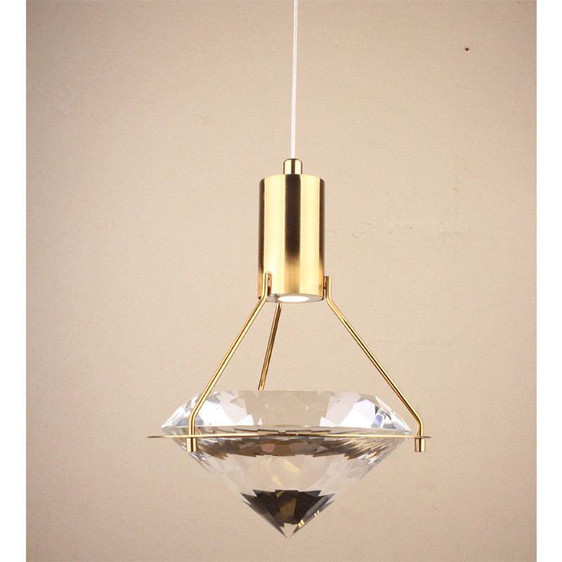 北欧水晶吊灯时尚网吧咖啡厅茶餐厅民宿儿童房服饰店床头led吊灯