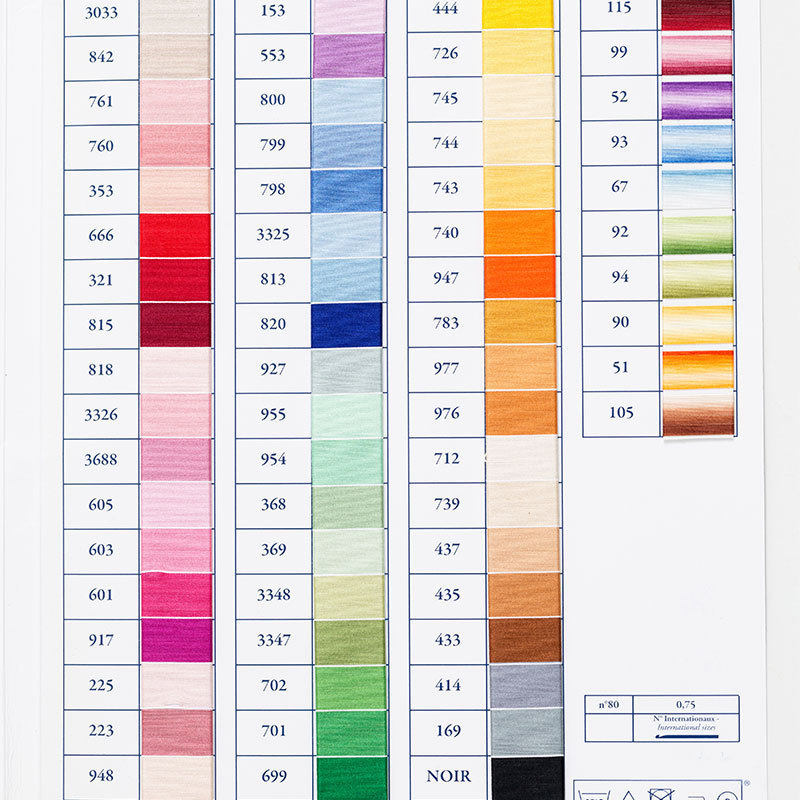 热销法国真钩art19,art151色卡十字绣真线色卡w151a微线线梭编线