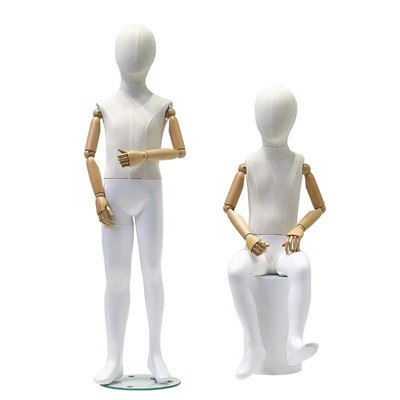 包布儿童模特道具全身坐姿模橱窗童装服装店展示架假人小童模特架