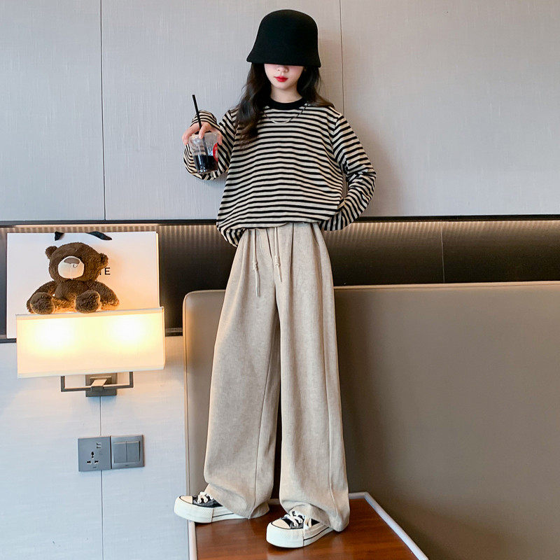 春季套装2025新款女大童洋气春装儿童春秋阔腿两件套,童装/婴儿装/亲子装,套装,淘宝优惠券,粉丝福利购,淘宝优惠卷