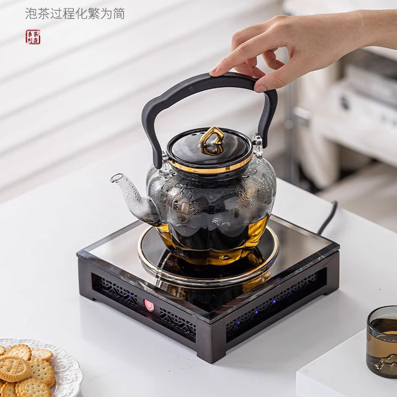 2024新款高档玻璃煮茶壶陶瓷内胆耐热明火茶壶单壶电陶炉煮茶器
