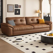 复古风真皮伸缩折叠沙发床现代简约客厅两用小户型阳台多功能双人