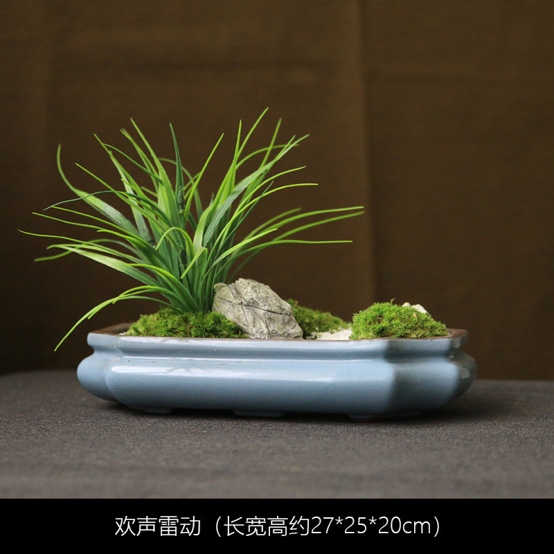 仿真绿植摆件办公室植物盆栽招财树仿真文竹客厅玄关桌面小盆景