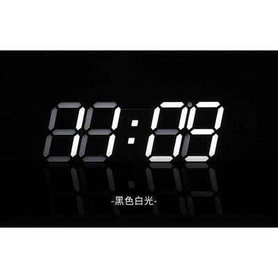 创意挂钟led钟3d立体数字客厅挂钟带温度数字万年历倒计时6608