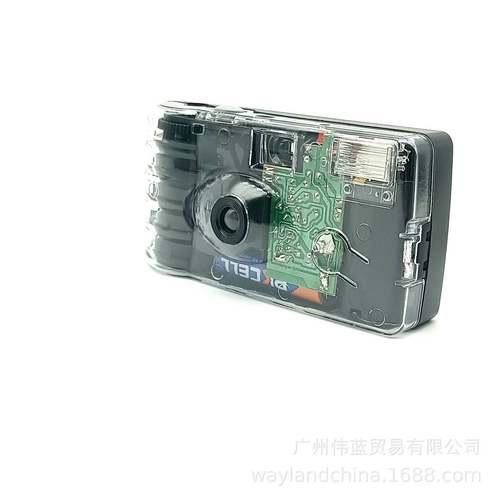 热销17张ecn2电影胶卷出口制图一次性傻瓜复古胶片照相机可透明案