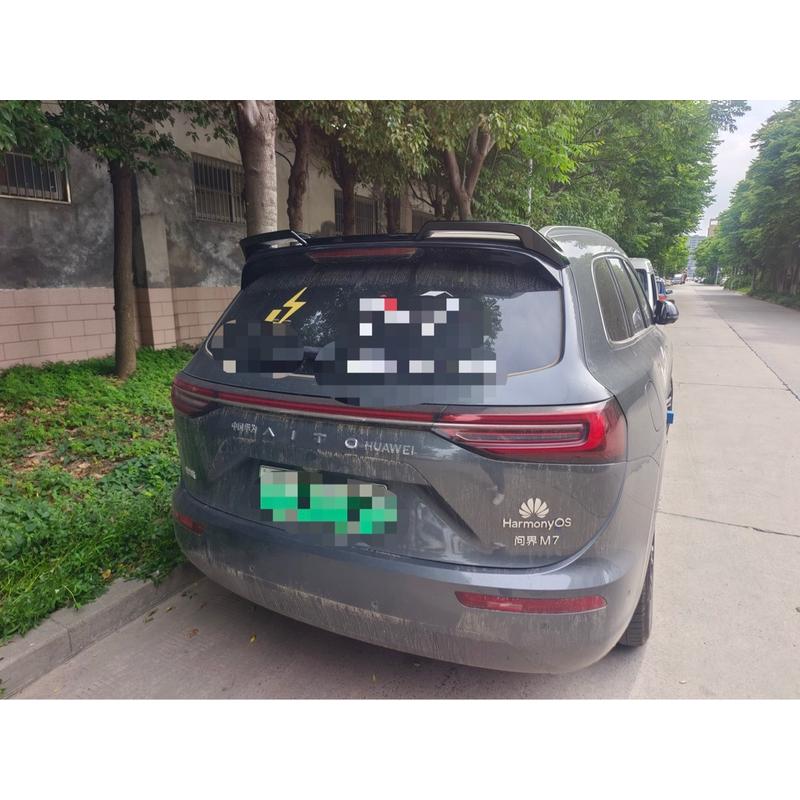 热销翼aito问界新m7运动尾翼亮黑顶适用于免打孔外观改装专用装饰