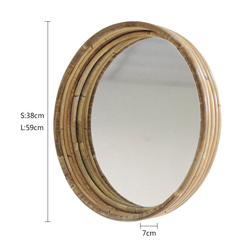 复古民宿背景墙面装饰卧室梳妆镜创意壁挂圆形藤编手作组合镜子,农机/农具/农膜,播种栽苗器/地膜机,淘宝优惠券,粉丝福利购,淘宝优惠卷