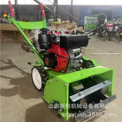 热销开沟机四驱汽油除草碎草机手扶式柴油电启动旋耕机一机多用农
