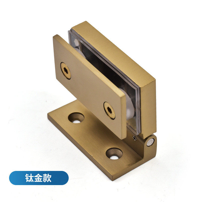 304不锈钢方型外开合页浴室玻璃门配件180度90度合页铰链哑黑镜光