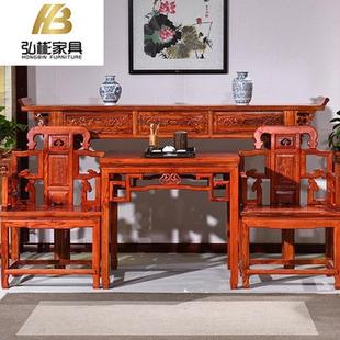 实木神台中堂四件套供桌条几香案六件佛台家用供奉八仙桌 中式