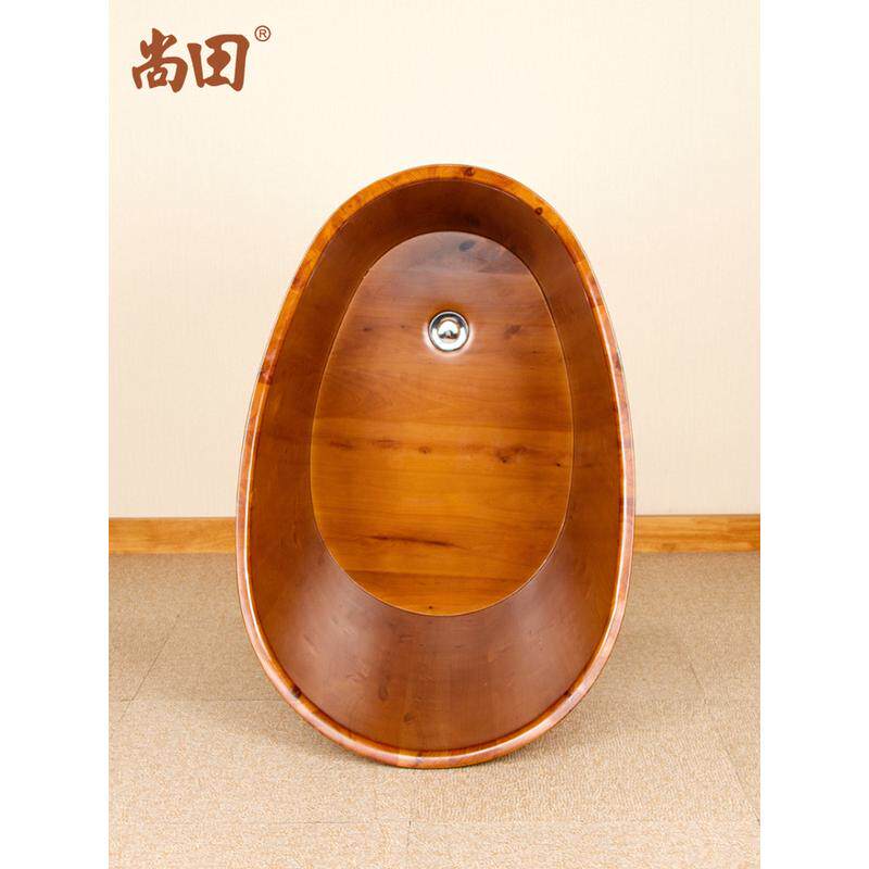 a6l泡澡木桶浴桶洗澡盆浴缸小户型成人木质实木家用蛋圆形沐浴桶