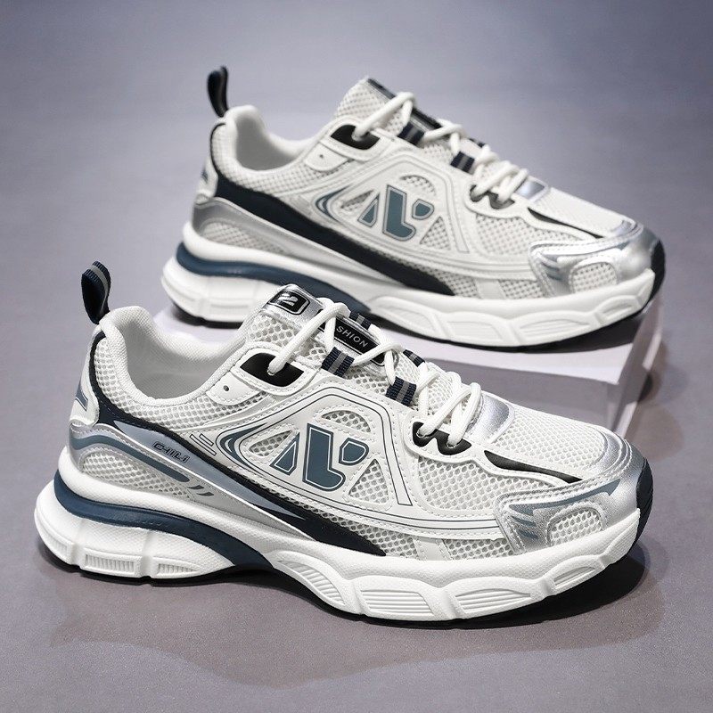 夏季男鞋新款透气网面男士运动鞋潮流百搭厚底休闲跑步老爹鞋,流行男鞋,老爹鞋,淘宝优惠券,粉丝福利购,淘宝优惠卷