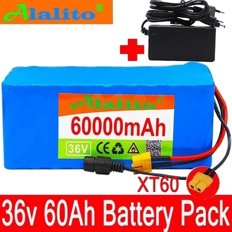 10S3P电池组36V 60Ah 18650锂电池赔充电器带保护