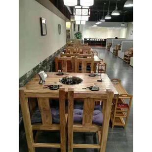 茶桌门板老老榆木板旧木板餐桌风化木桌面吧台