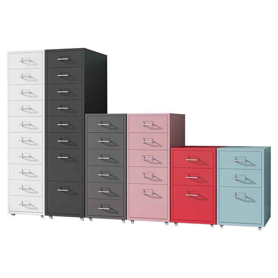 多斗柜抽屉式铁皮文件柜收纳柜办公室储物柜子桌下小柜子移动矮柜,电子/电工,新风配件,淘宝优惠券,粉丝福利购,淘宝优惠卷