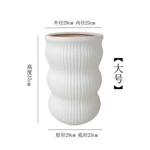 简约葫芦款 大口径种树陶瓷花盆家用客厅百合竹龙舌兰阳台专用盆栽